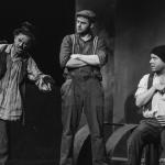 Jim McKeown, Blaine Nugent & Conor Begley in The Cripple of Inishmaan (Theatre U Mosta, Perm, Russia, 2016). Photo by Vadim Balakin.