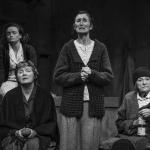 Claire Quinn, Ann McCourt, Mairead Eastwood & Frances Jordan in The Cripple of Inishmaan (Theatre U Mosta, Perm, Russia, 2016). Photo by Vadim Balakin.